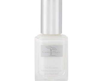 Karma Organic Natural Nail Polish-Non-Toxic Nail Art, Vegan and Cruelty-Free Nail Paint (French White)