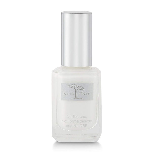 Karma Organic Natural Nail Polish-Non-Toxic Nail Art, Vegan and Cruelty-Free Nail Paint (French White)