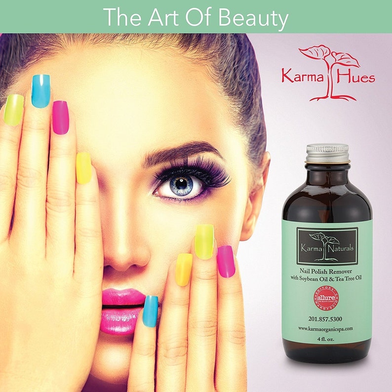 Karma Organic Nagellacksborttagare – Formula med tea tree-olja och sojabönsolja bild 3