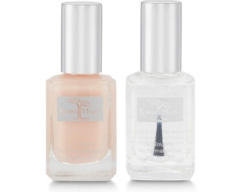 Nagelfestiger & Unterlack-Bundle | Tiefe Ernährungsbehandlung + Triple 5 Base Coat | Ungiftige vegane Nagelpflege