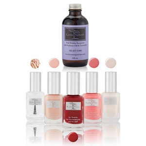 Christmas Nail Polish Lady Signs - Natural Polish Base Coat – Nail Polish Remover - Non-Toxic Nail Art | Vegan and Cruelty (Pack of 6)
