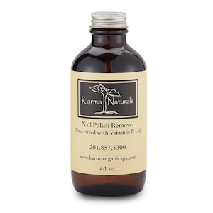 Karma Organic beauty natural Unscented - Nail Polish Remover Nontoxic vegan cruelty free (4 fluid ounce)