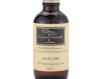 Natural Unscented Nail Polish Remover – Vegan, Non-Toxic (4 fl oz)
