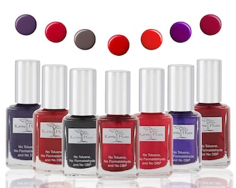 Karma Nail Polish Special Bundle – Nail Polish Base Coat Set - NonToxic Nail Art | Vegan and Cruelty-Free Nail Paint (Pack of 7)