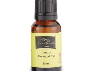 Karma organic Lemon Essential Oil 100% Pure and Natural Therapeutic Grade- Good for Aromatherapy (15 Ml)