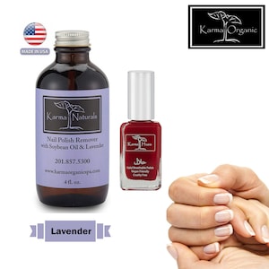 Soybean Lavender Nail Polish Remover - Acetone free with Amazing Halal Certified Nail Polish (Truly Breathable Vegan & Cruelty Free)