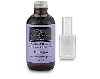 Soybean Lavender Nail Polish Remover with Two-in-One Base/Top Coat