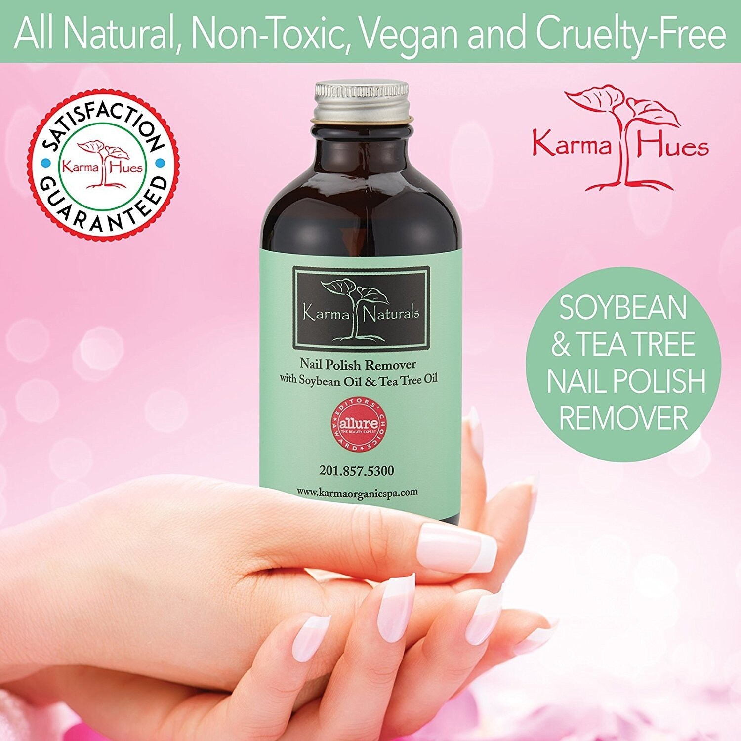 Karma Organic Nail Polish Remover tea Tree Oil Based Formula Etsy