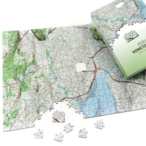 Puzzle personnalisé « Ma ville natale » de 400 pièces - Le cadeau parfait pour une nouvelle maison - Notre première maison
