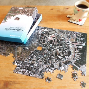 Personalized 'My Hometown' Aerial 400 Piece Map Jigsaw Puzzle - The Perfect New Home Gift - Our First Home