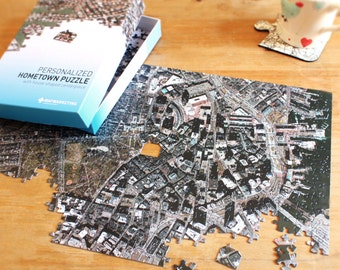 Personalized 'My Hometown' Aerial 400 Piece Map Jigsaw Puzzle - The Perfect New Home Gift - Our First Home