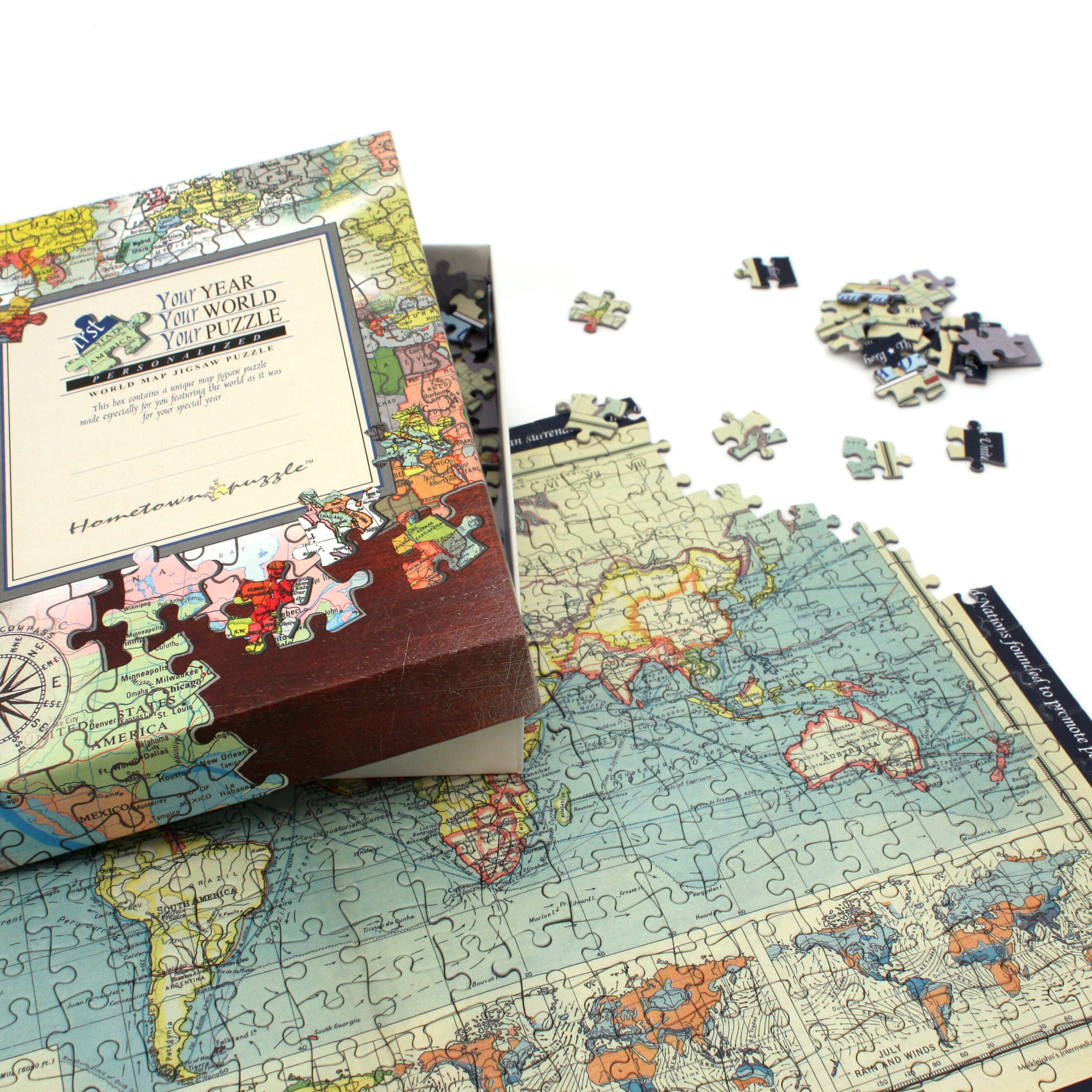 Personalized World Map Jigsaw Puzzle Etsy