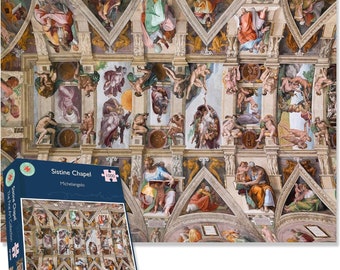 1000 or 500 Piece Jigsaw Puzzles - Sistine Chapel Ceiling by Michelangelo - Hard Jigsaw Puzzles for Adults 50cm X 38cm, Artists Collection