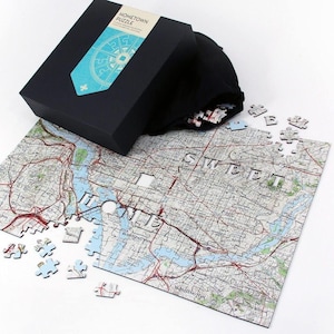 Puzzle personalizzato in legno con mappa della mia città natale - Puzzle in legno da 300 pezzi Idee regalo per inaugurazione della casa Regalo per amanti