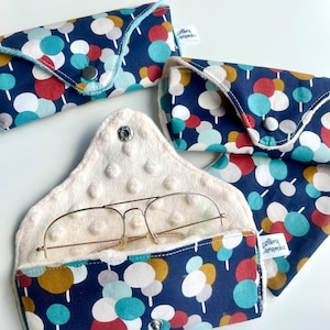 Etui à lunettes avec lingette assortie 100% coton - Lunettes de soleil - Fait main