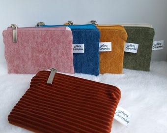 Porte Monnaie, petite pochette zippée, mini portefeuille, trousse plate