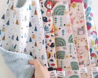 Kindergarten canteen towel - large bib - elastic towel
