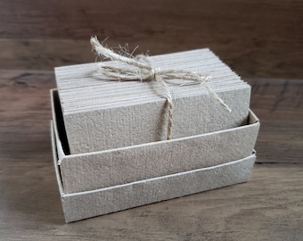 50-100 pcs assorted kraft brown blank business card/ eco-friendly blank business card/ handmade white recycled paper namecards/ rsvp
