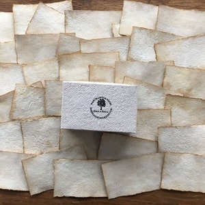 100 Stück 2 x 3,5 "Vintage Visitenkarten / Distressed Look Visitenkarten / Kaffee befleckte Visitenkarten / Handgemachte Recycled Blanko Karte