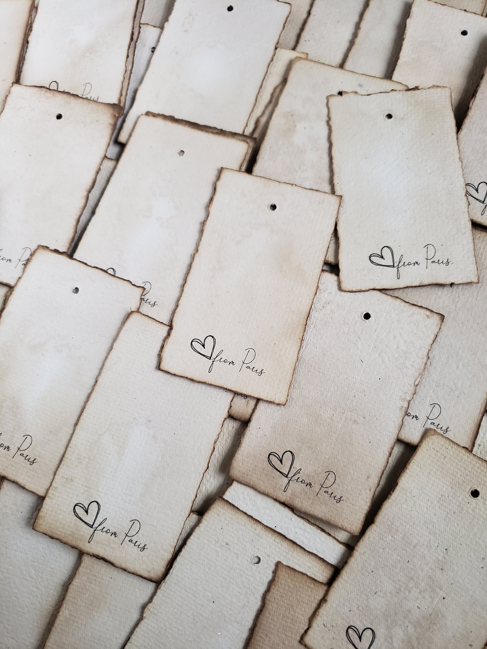 Small Note Tags 100 Sheets of 3.5 X 2 Inch Blank Vintage Note Tags / Custom Vintage ...