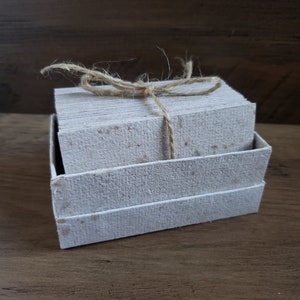 50 cartes de visite vierges brun granit/tampon prêt pour votre entreprise/carte de visite écologique/papier recyclé brun moucheté