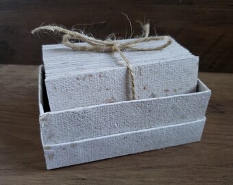 50 pcs blank business card granite brown/ ready for your business stamp/ eco-friendly business card/ speckled brown recycled paper