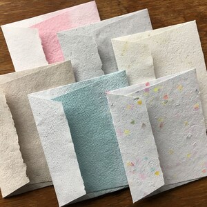 Busta assortita e set di biglietti da 6/ Busta di carta riciclata e biglietto/ Biglietti fatti a mano riciclati/ Biglietti d'auguri fatti a mano