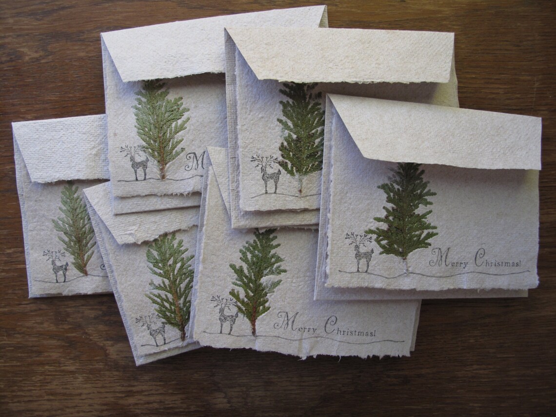 Recycled Paper Christmas Cards 