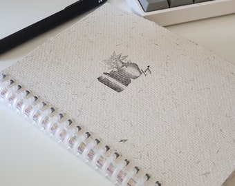 Handmade Journal 5" x 7"/ Recycled Paper Journal / Scrapbooking journal / Recycled Notebook / Custom Recycled Notebook / Handmade Diary