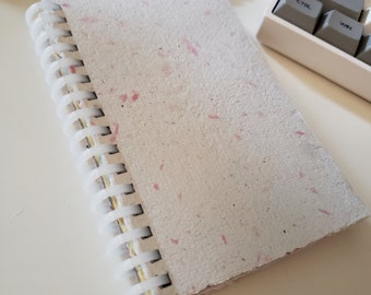 Handmade Journal 3. 1/2 x 5 1/2"/ Recycled Paper Journal / Scrapbooking journal/ Custom Recycled Notebook / Handmade Diary