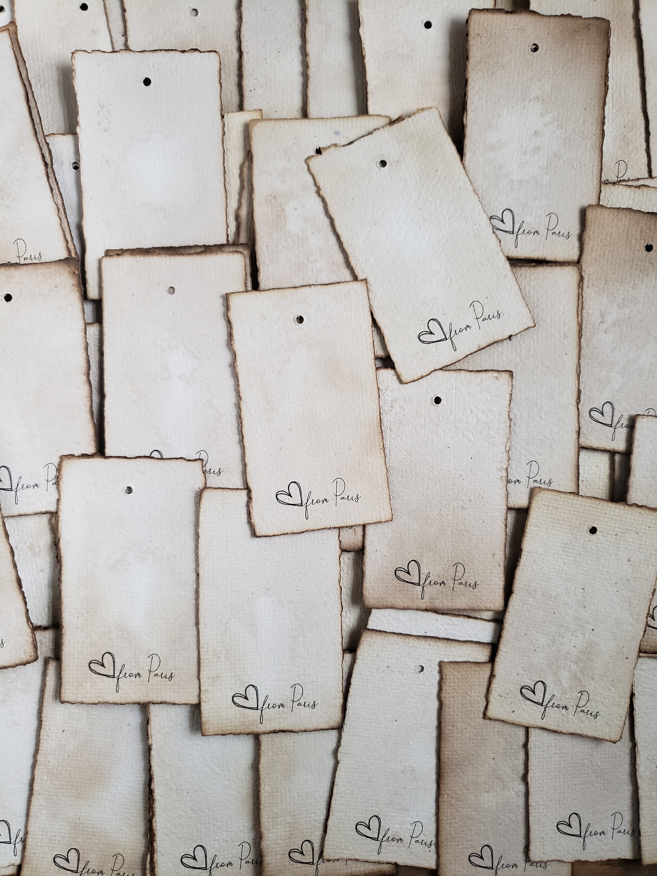 Small Note Tags 100 Sheets of 3.5 X 2 Inch Blank Vintage Note Tags / Custom Vintage ...