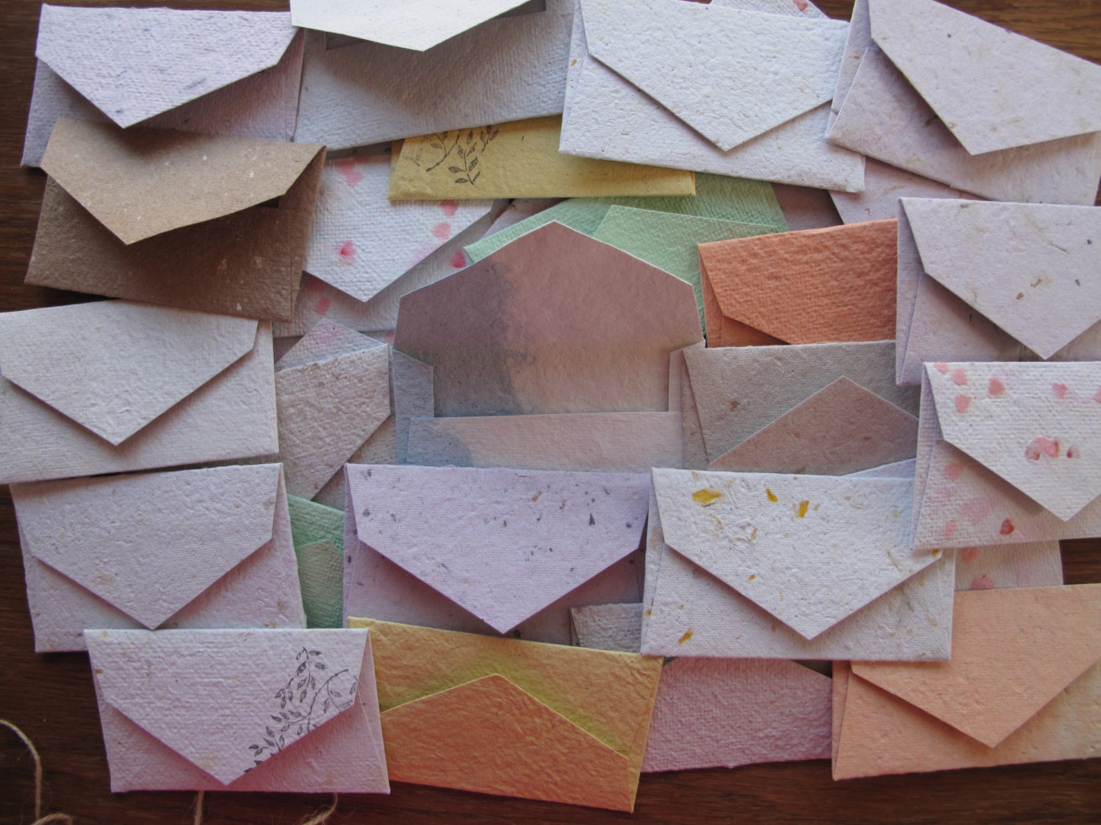 30 Mini Recycled Envelopes Without Insert/ Assorted Color Etsy