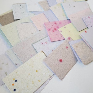 50-100 pcs blank business card assorted colors/ handmade recycled paper business card/ eco-friendly business card