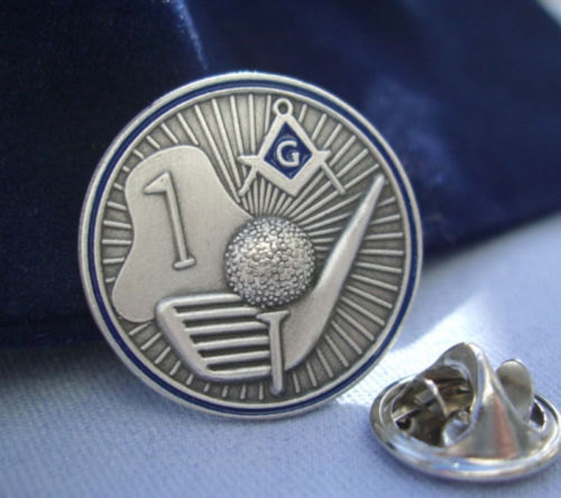 Masonic Lodge Golf Lapel Pin Plus Gift Pouch Etsy