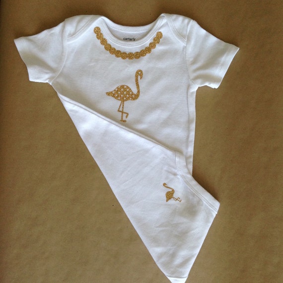 flamingo onesie baby