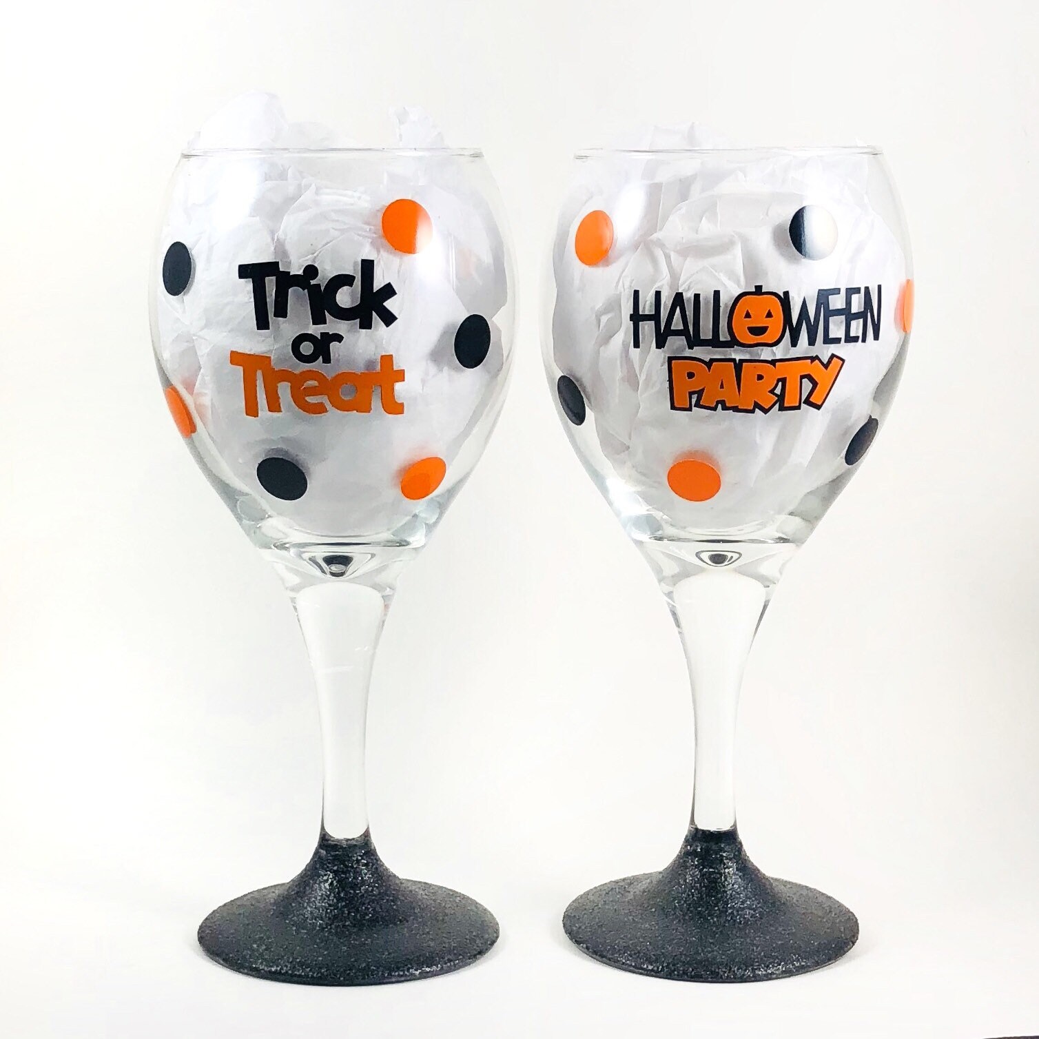 Halloween Wine Glass Set Halloween Home Decor Gift for Etsy