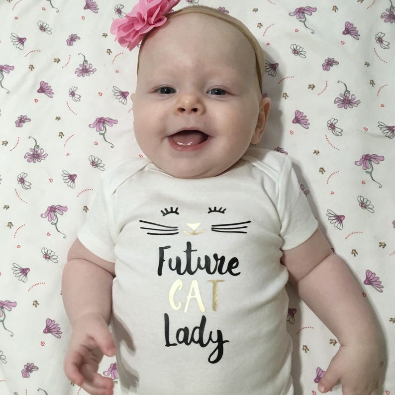 Future Cat Lady Cat Baby Baby Clothes Cat Baby Onesie | Etsy