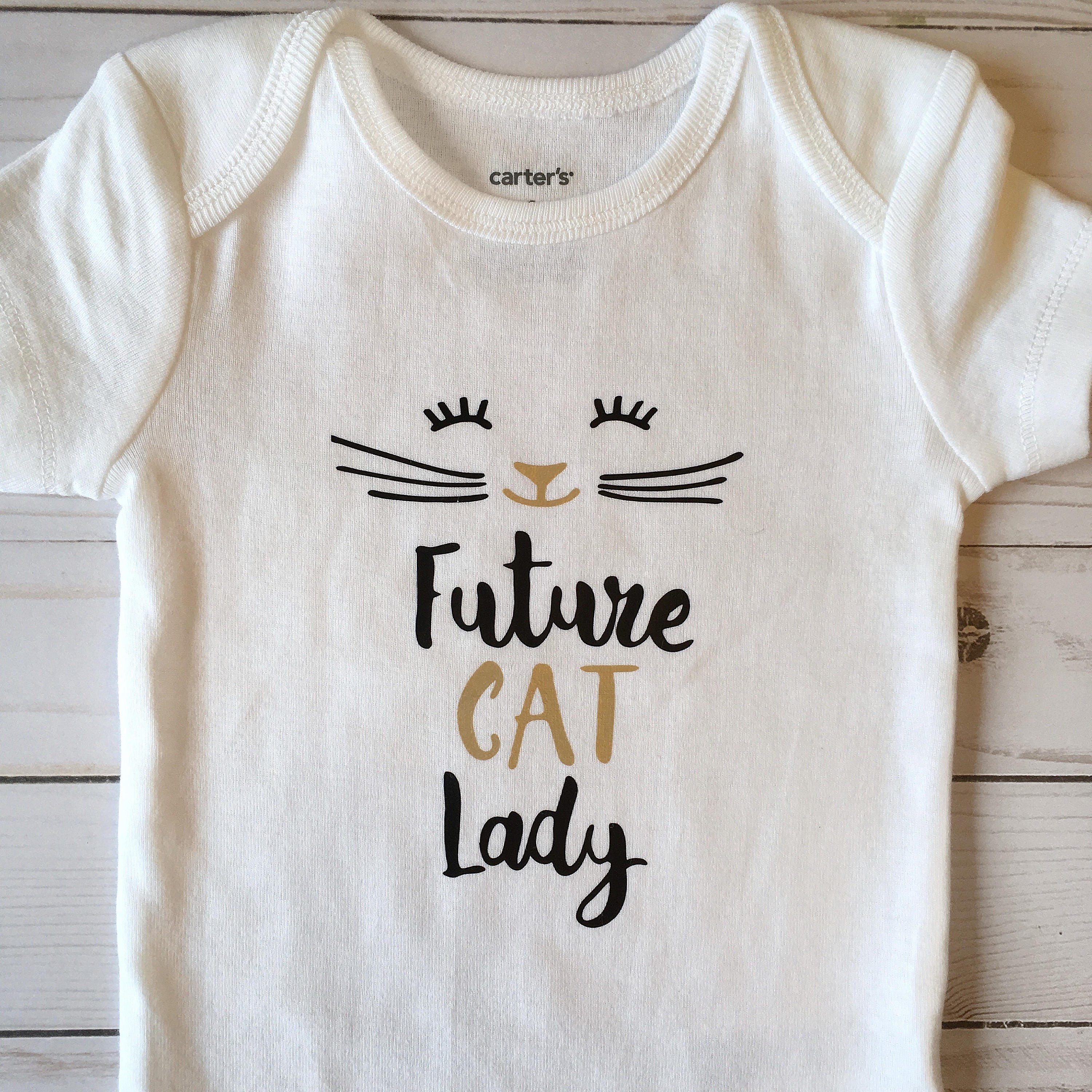 Future Cat Lady Cat Baby Baby Clothes Cat Baby Onesie Etsy