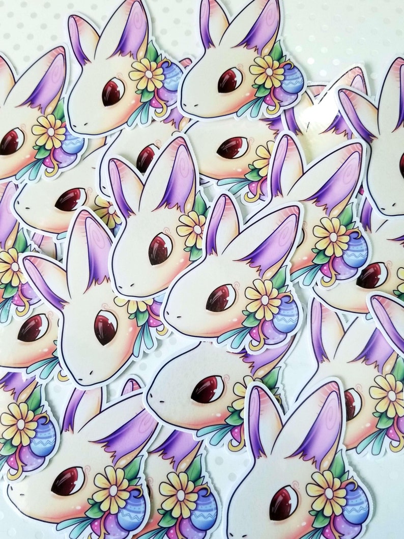 Easter Bunny Egg Flower Sticker 2023 image 3