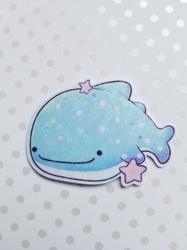 Sticker Jimbe Jinbe Inspired Whale Shark Sticker 2022 Holographic | Etsy