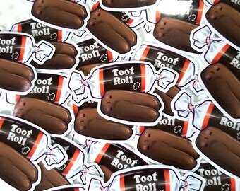 Toot Roll Candy Valentines Sticker 2023