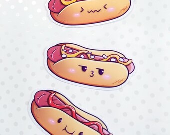 Hotdog Sticker 2023 Ketchup Mustard Onion