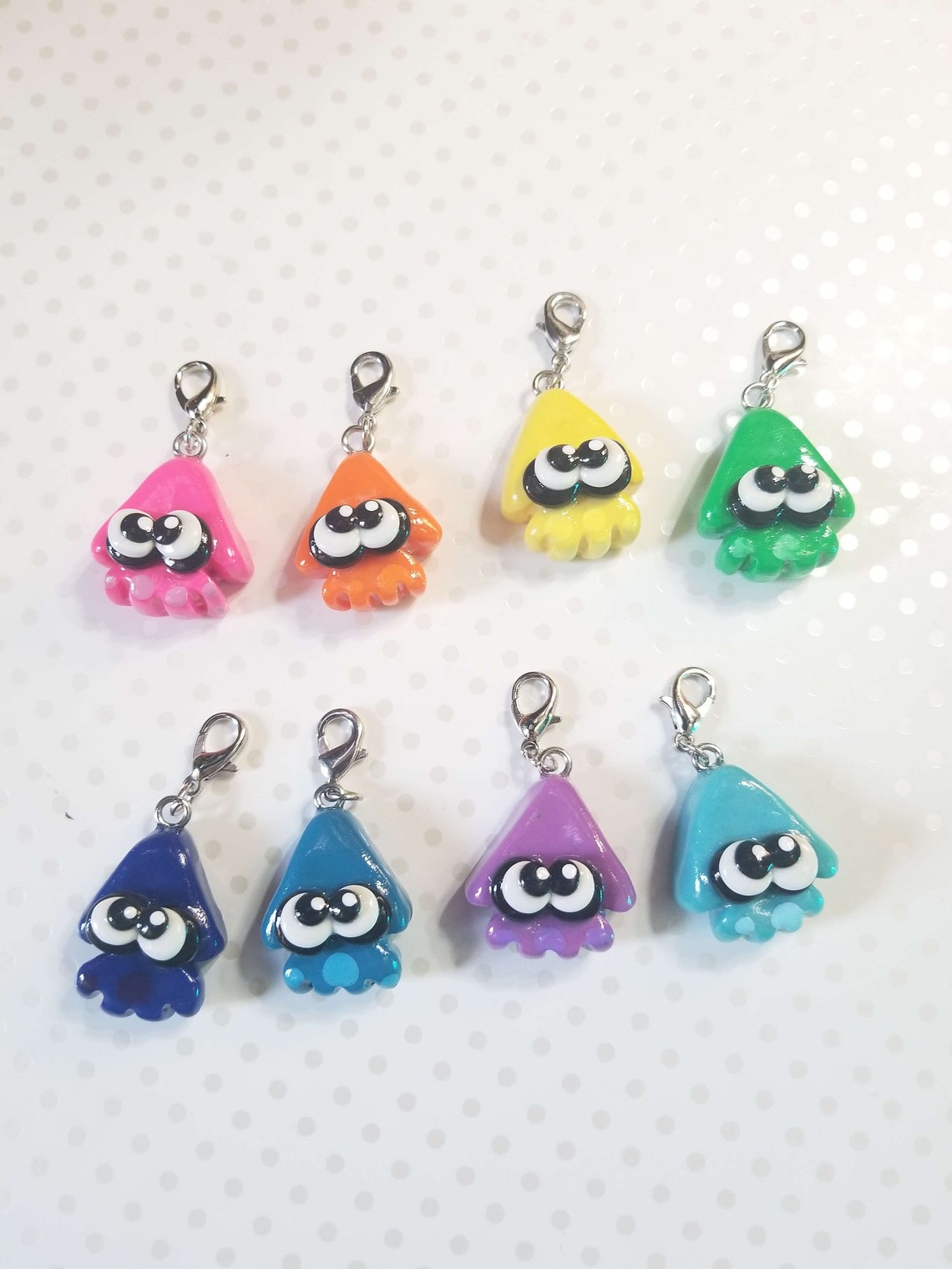 Polymer Clay Squid Keychain Splatoon Inspired - Etsy