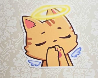 Cat Emotes Meow Meow Sticker Angel 2024