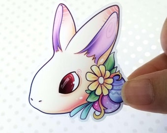 Easter Bunny Egg Flower Sticker 2023