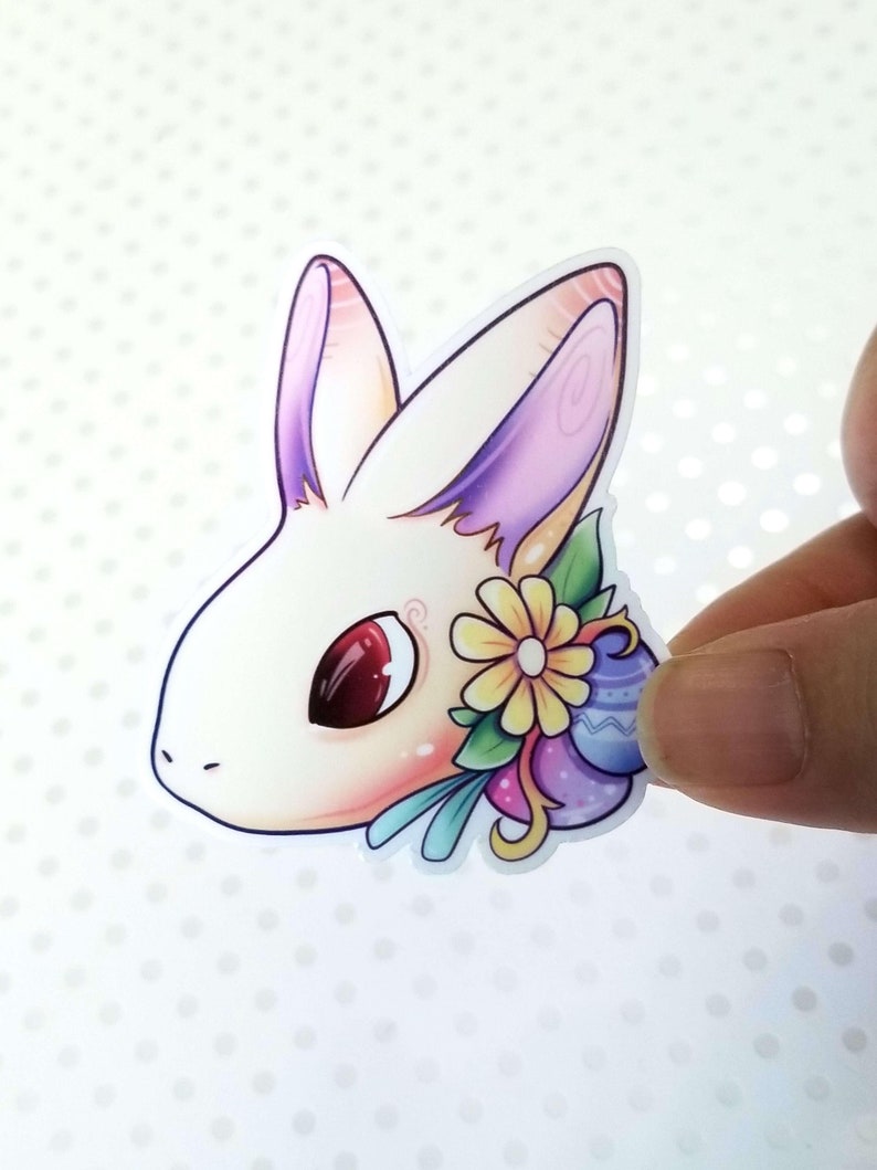 Easter Bunny Egg Flower Sticker 2023 image 1