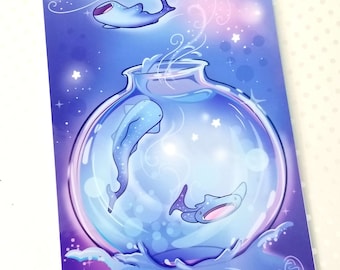 2023 March Whale Shark Art Print Wall Art Signed 5.7