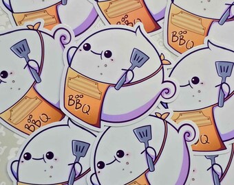 Ghost BOO BBQ-sticker 2024