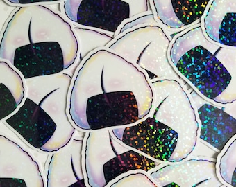 Onigiri Rice Ball BOOTY Kawaii Sticker 2022 Holographic