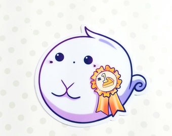 Ghost with Pie Medal Sticker 2023